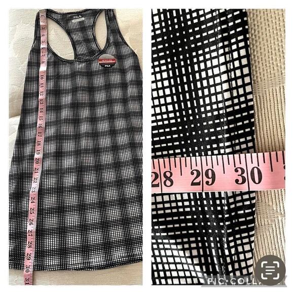 Fila Tank Top Racerback Sports Athletic Activewear Wicking Stretch Black & White - Picture 12 of 15
